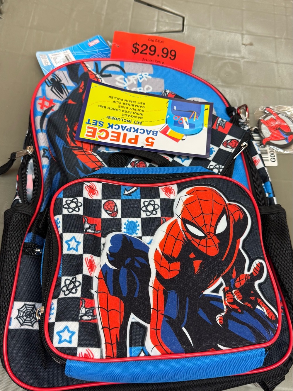Marvel Spider-Man Kids Backpack - Blue, Red, Black